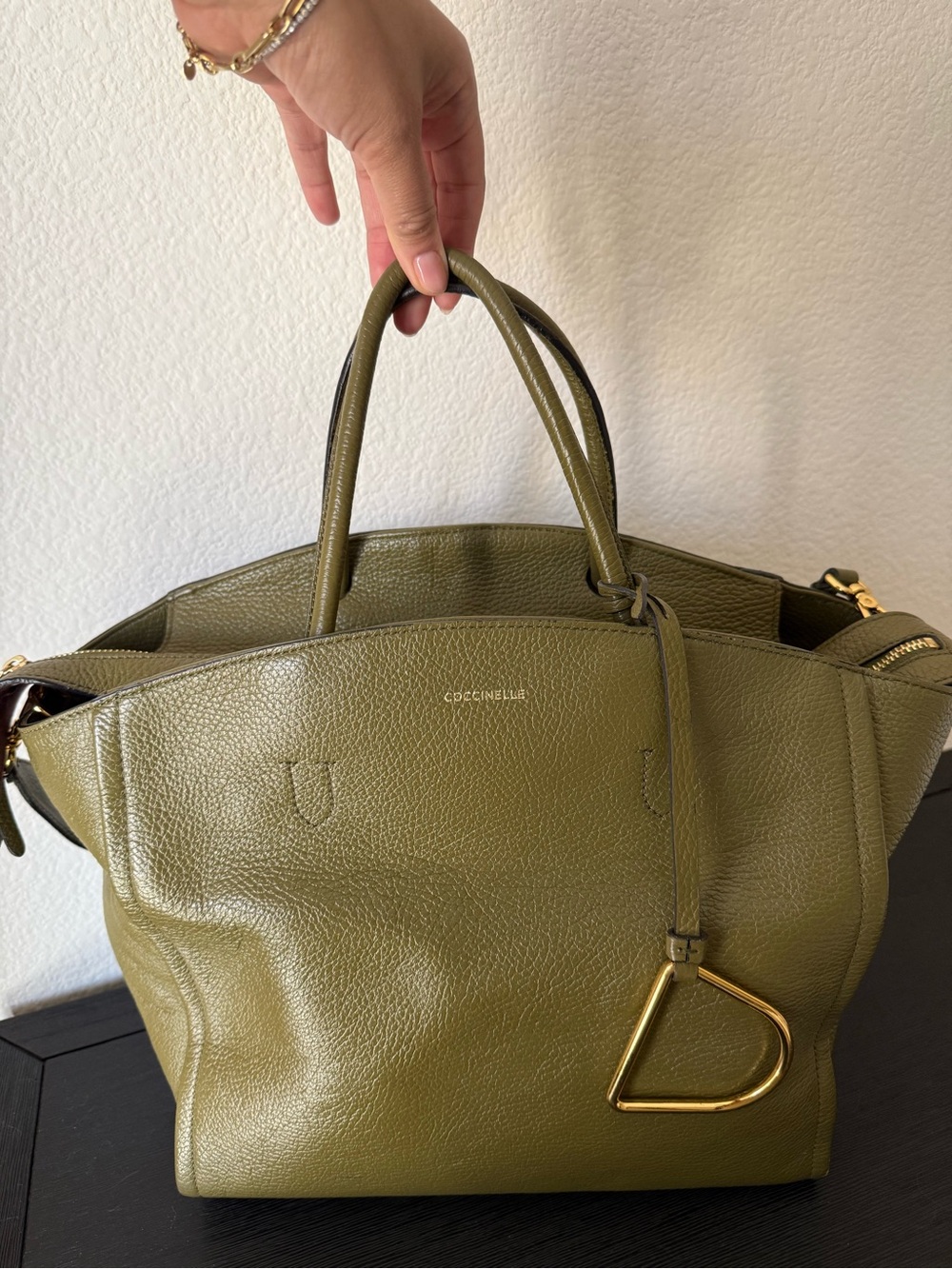 Coccinelle Narcisse in Olive Green Medium size - Picture 6 of 9